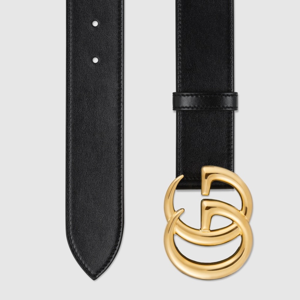 Gucci GG Marmont Leather Belt With Shiny Buckle sz 80 - Picture 4 of 15